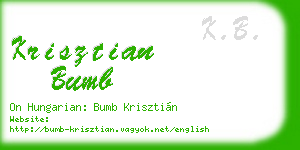 krisztian bumb business card